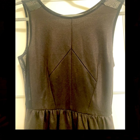 Black mini dress with transparent back and pockets - Picture 5 of 5